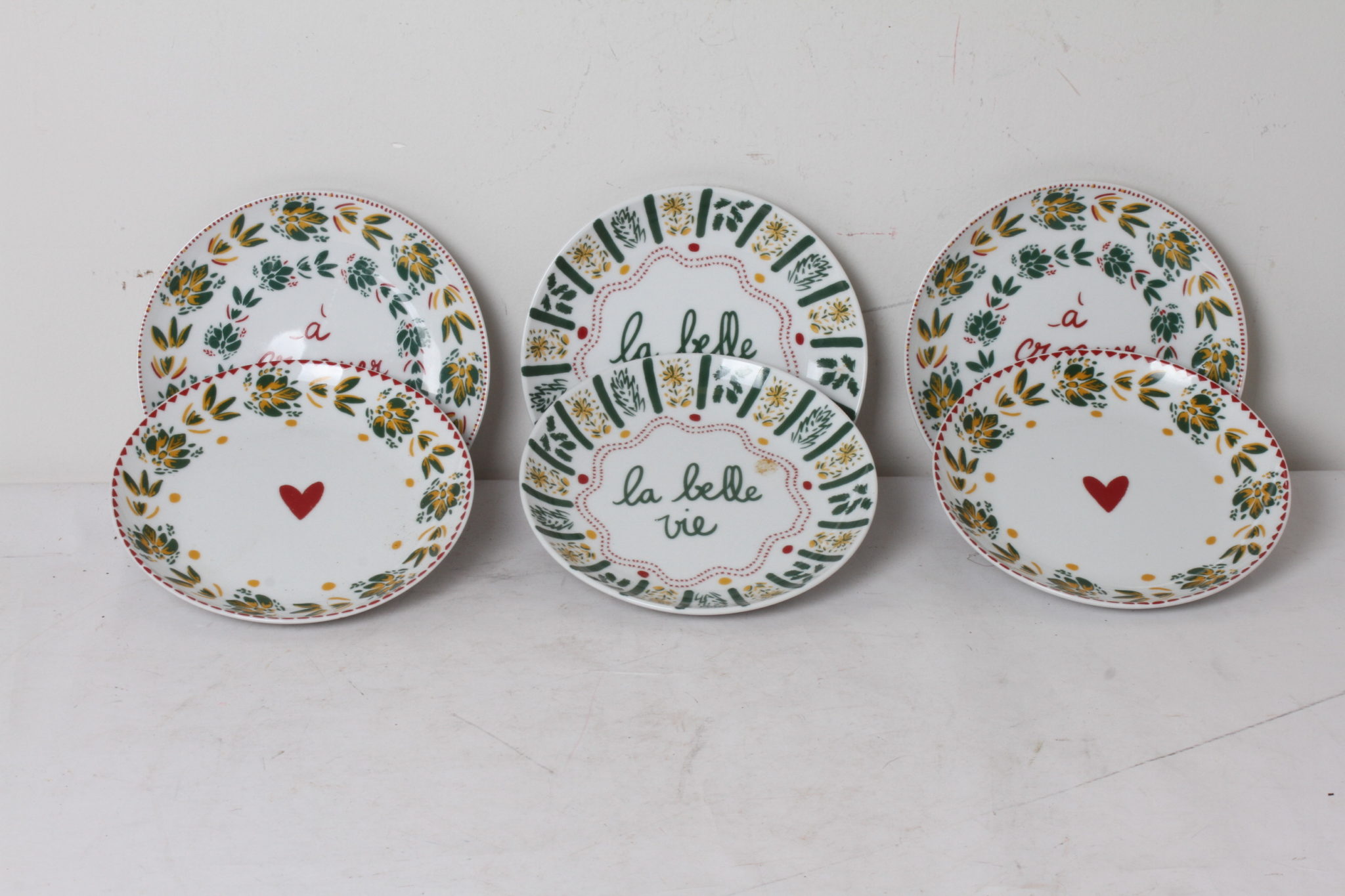 Lot de six petites assiettes en porcelaine - Fragonard – Image 4