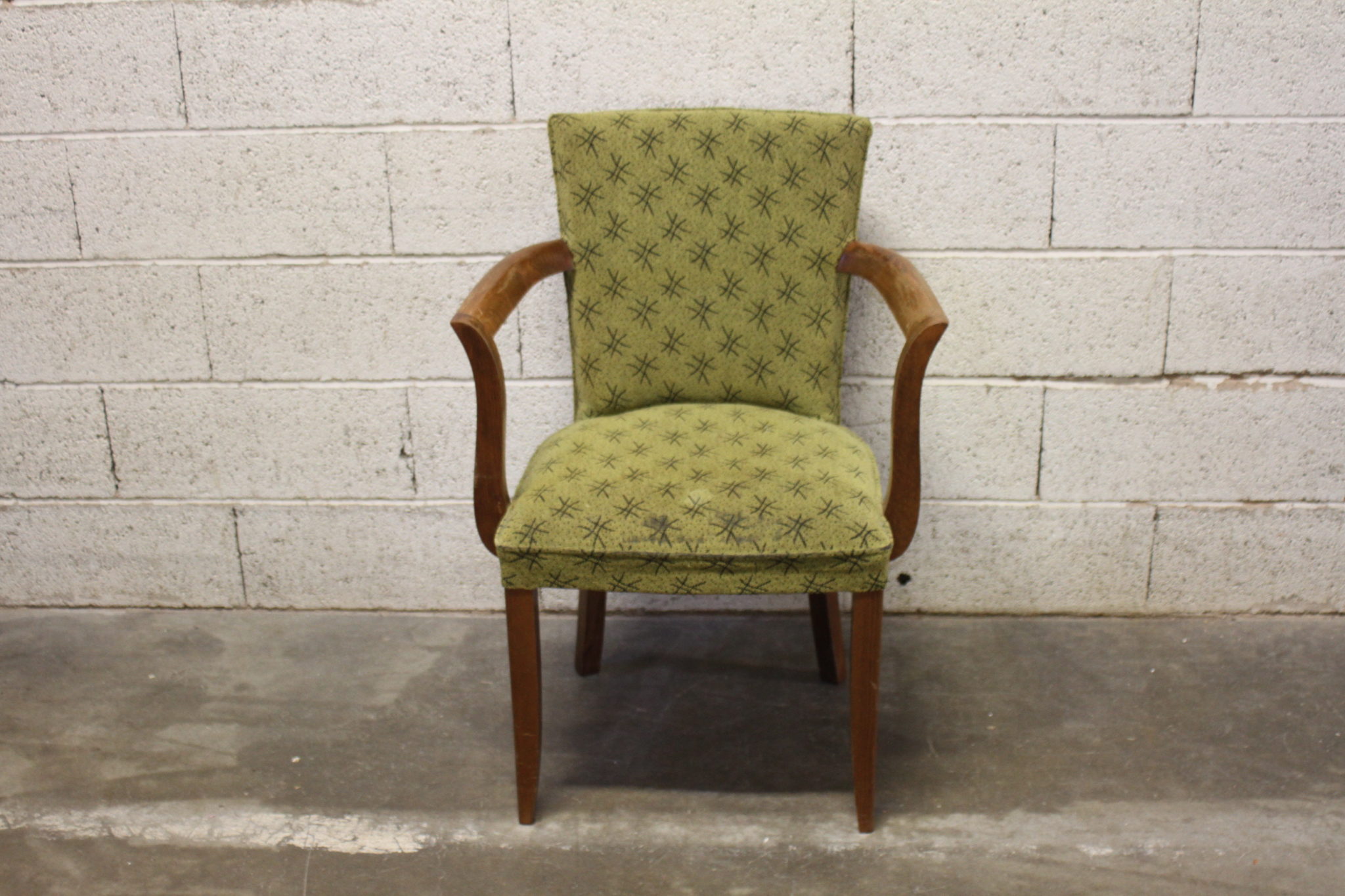 Ancien fauteuil bridge Art Déco – Image 2