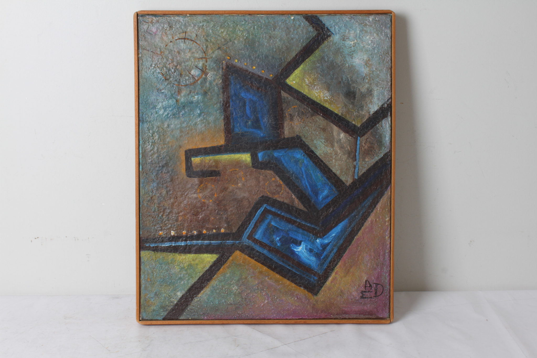 Composition abstraite sur toile