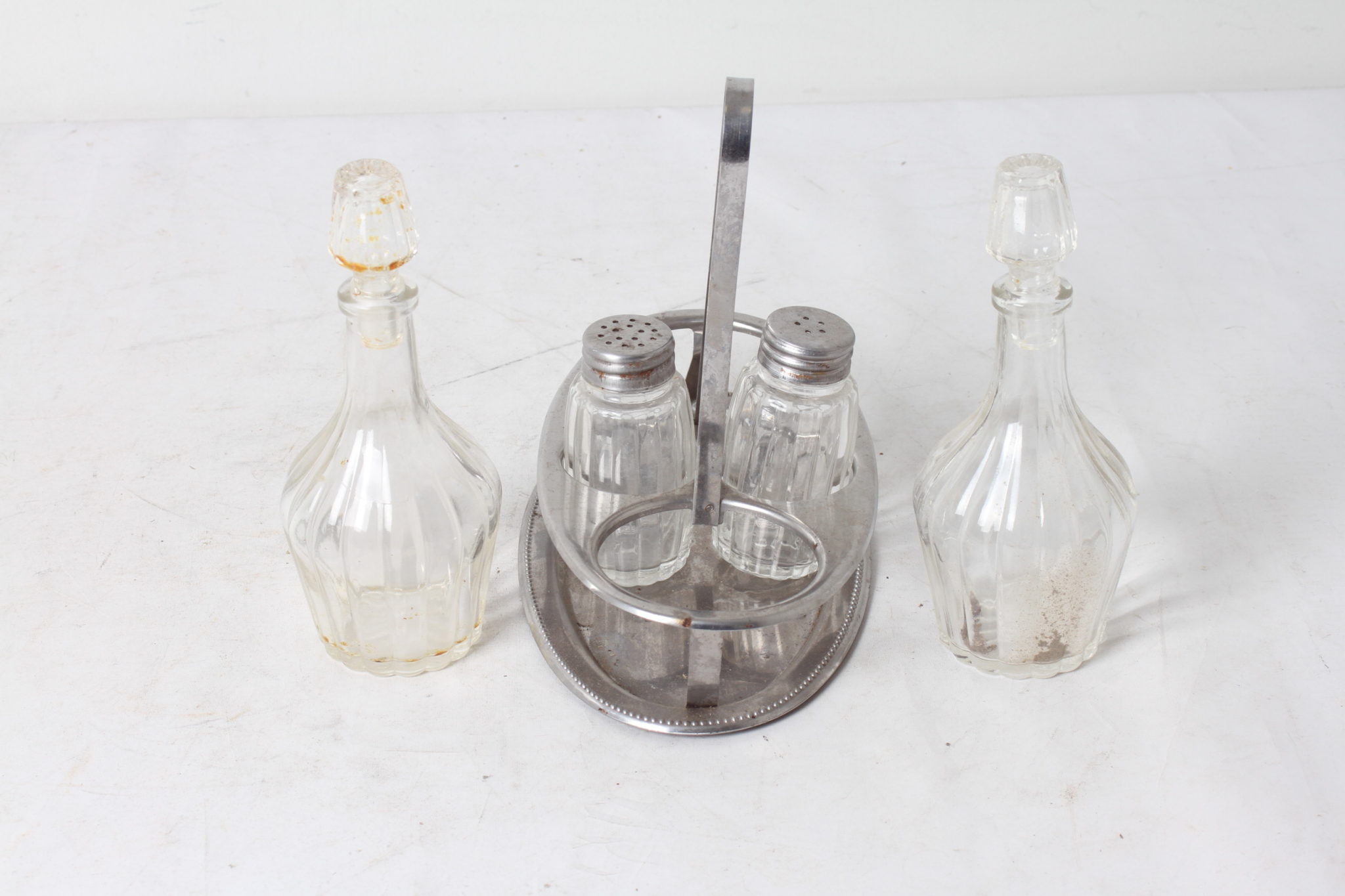 Serviteur de table en verre vintage - STO – Image 2