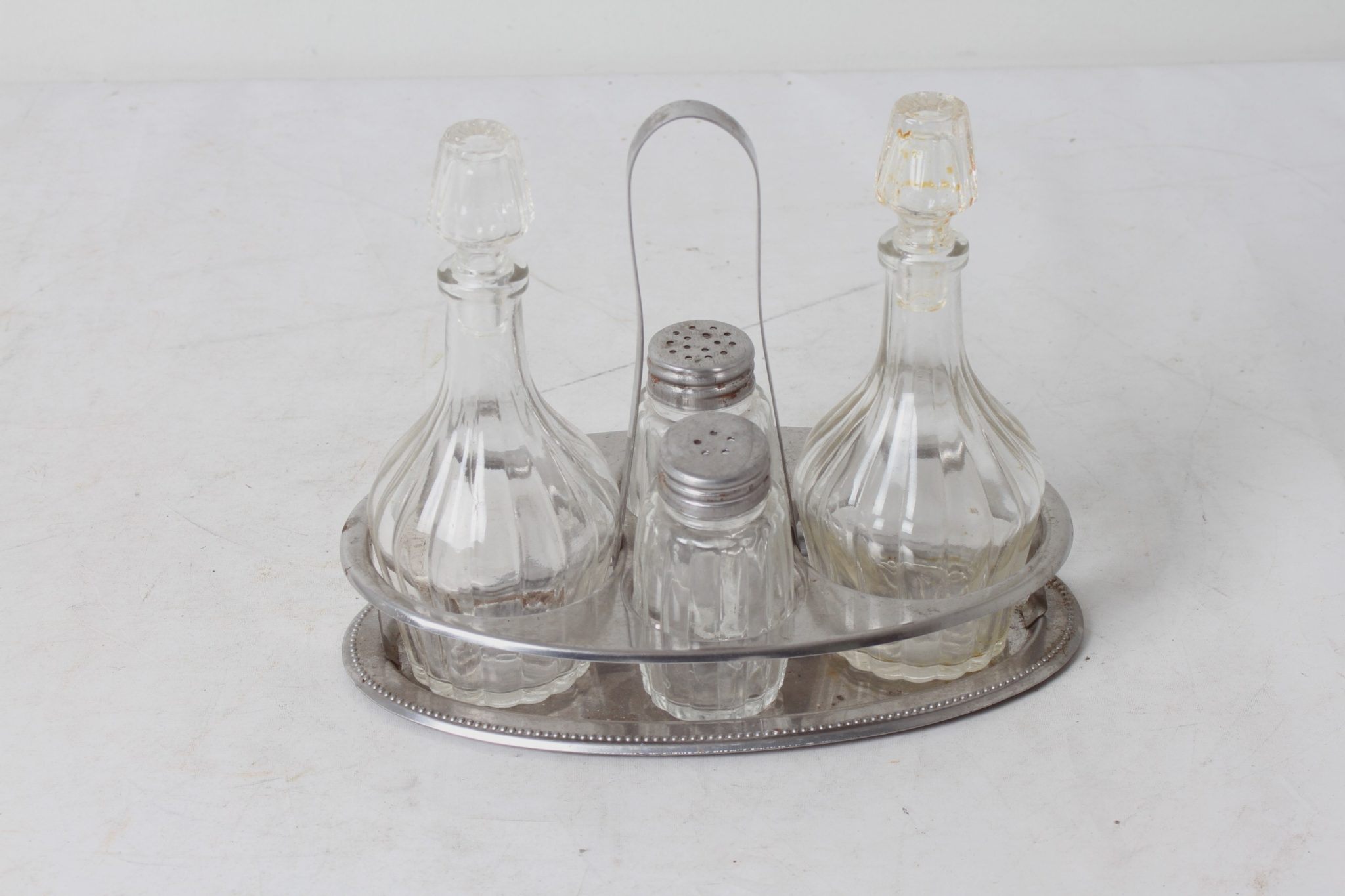 Serviteur de table en verre vintage - STO – Image 4