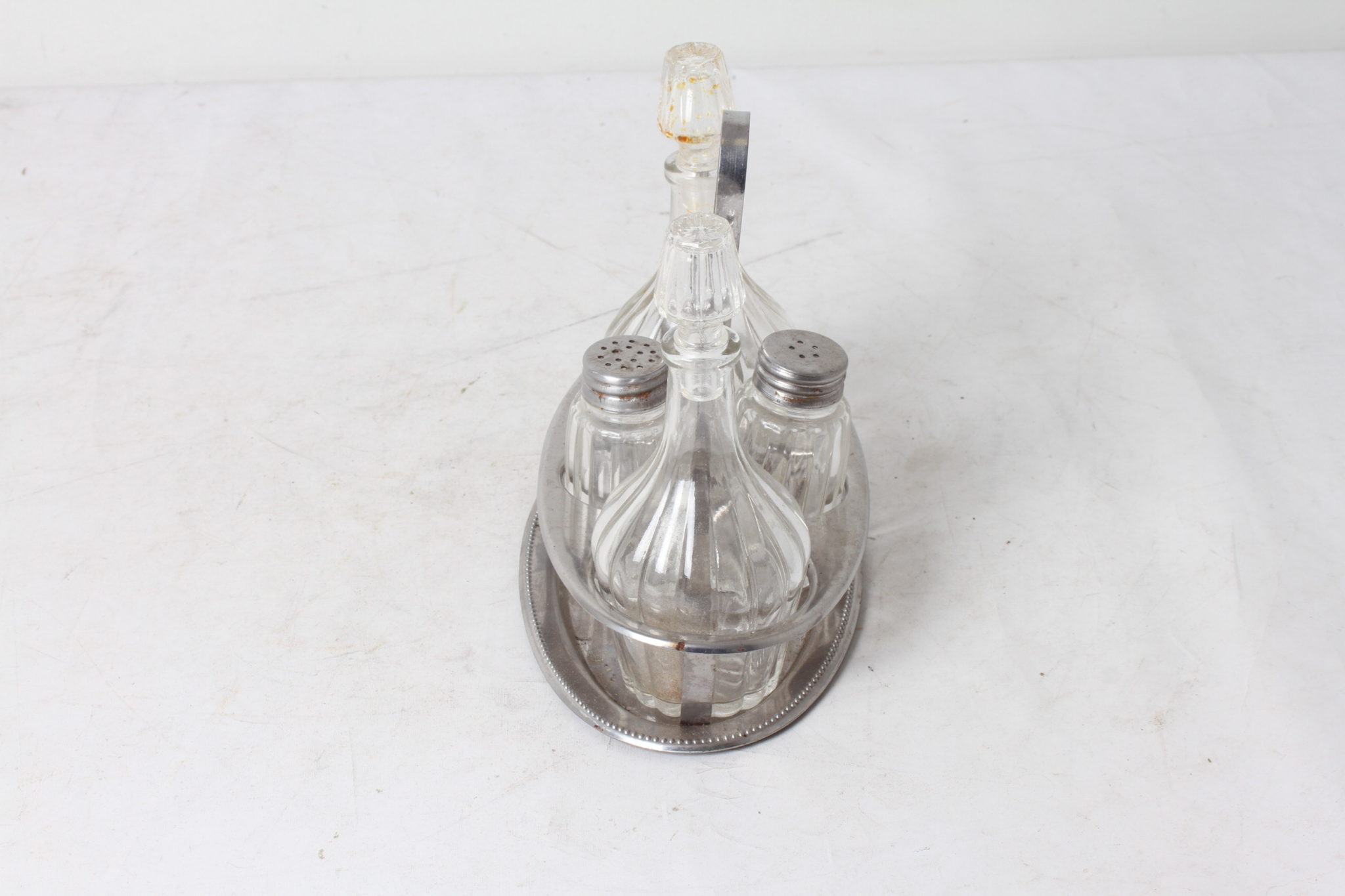 Serviteur de table en verre vintage - STO – Image 5