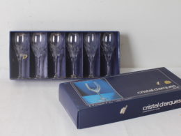 Six verres en cristal d'Arques 8cl