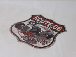 Plaque décorative en métal « Route 66 »