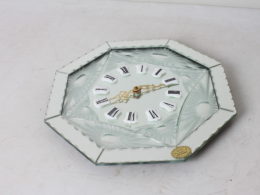 Horloge en verre et miroir taillé main - Mierengarten F - L'ART DU CRISTAL