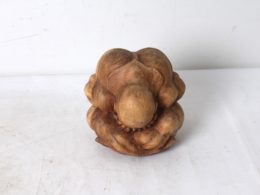Sculpture en bois - Moine Yogi en pleurs