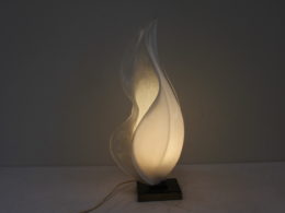 Lampe vintage flamme blanche