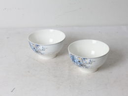 Duo de bols fleuris