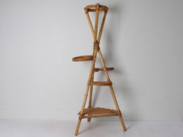 Porte plantes vintage en bambou