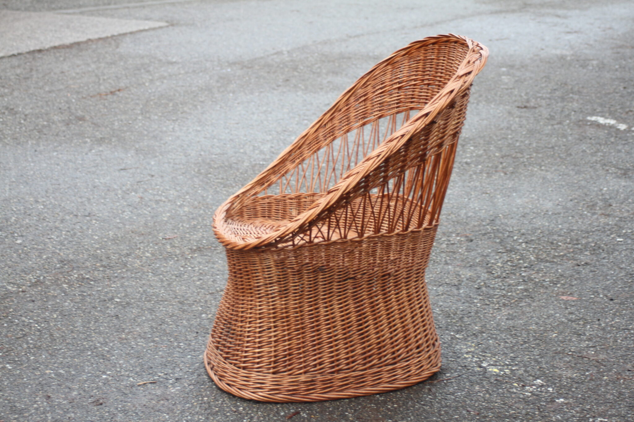 Fauteuil trone corbeille vintage – Image 3