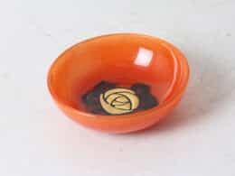 Bol coupelle orange en verre