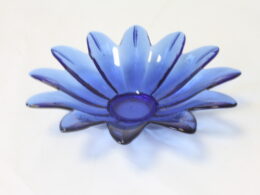 Coupe en verre bleu - vintage