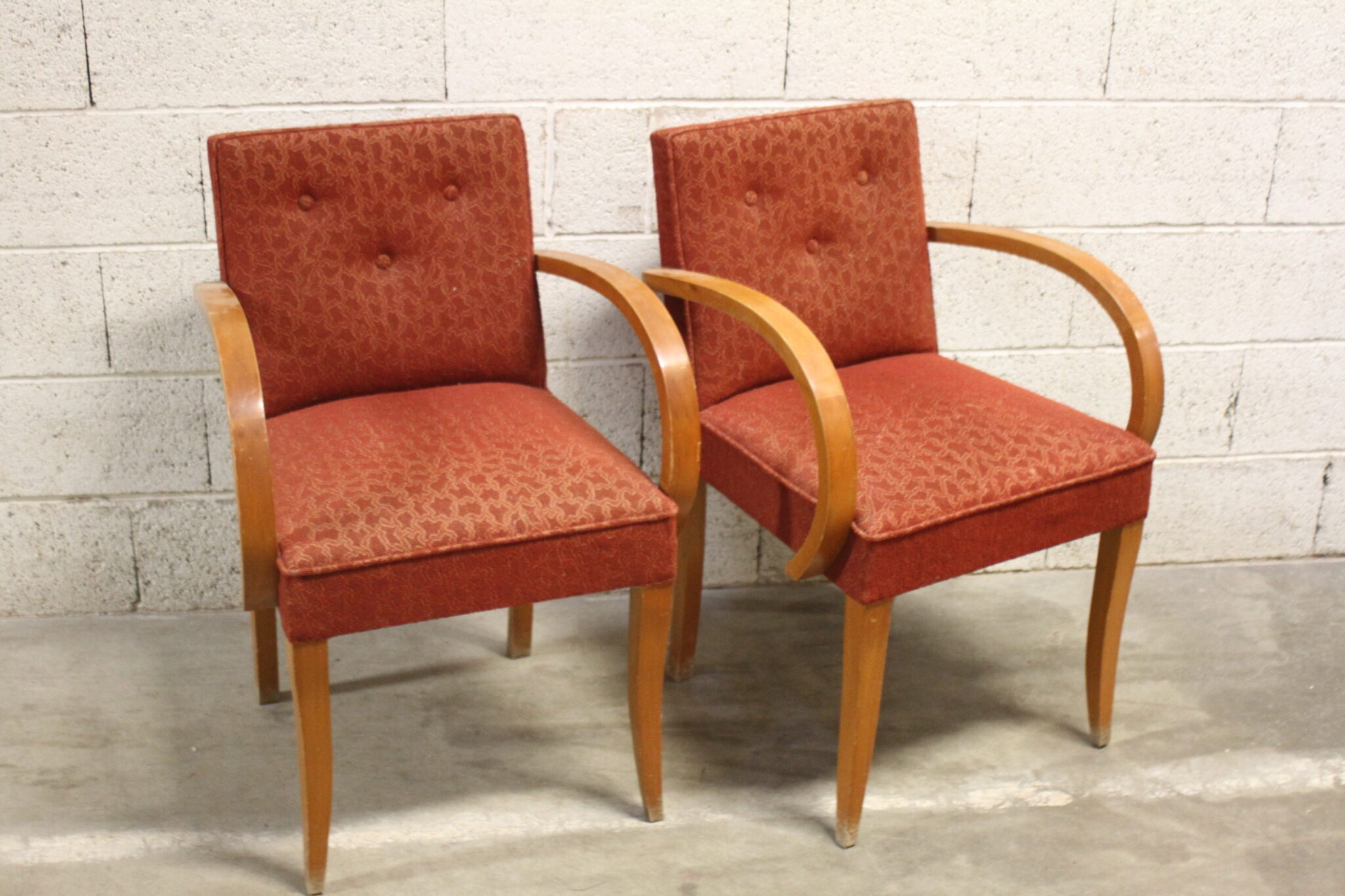 Paire d'anciens fauteuils bridge