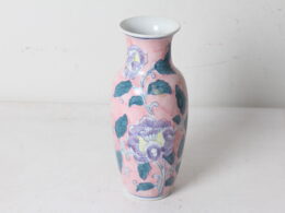 Vase céramique décor floral