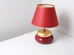 Lampe de table rouge et or - Kostka