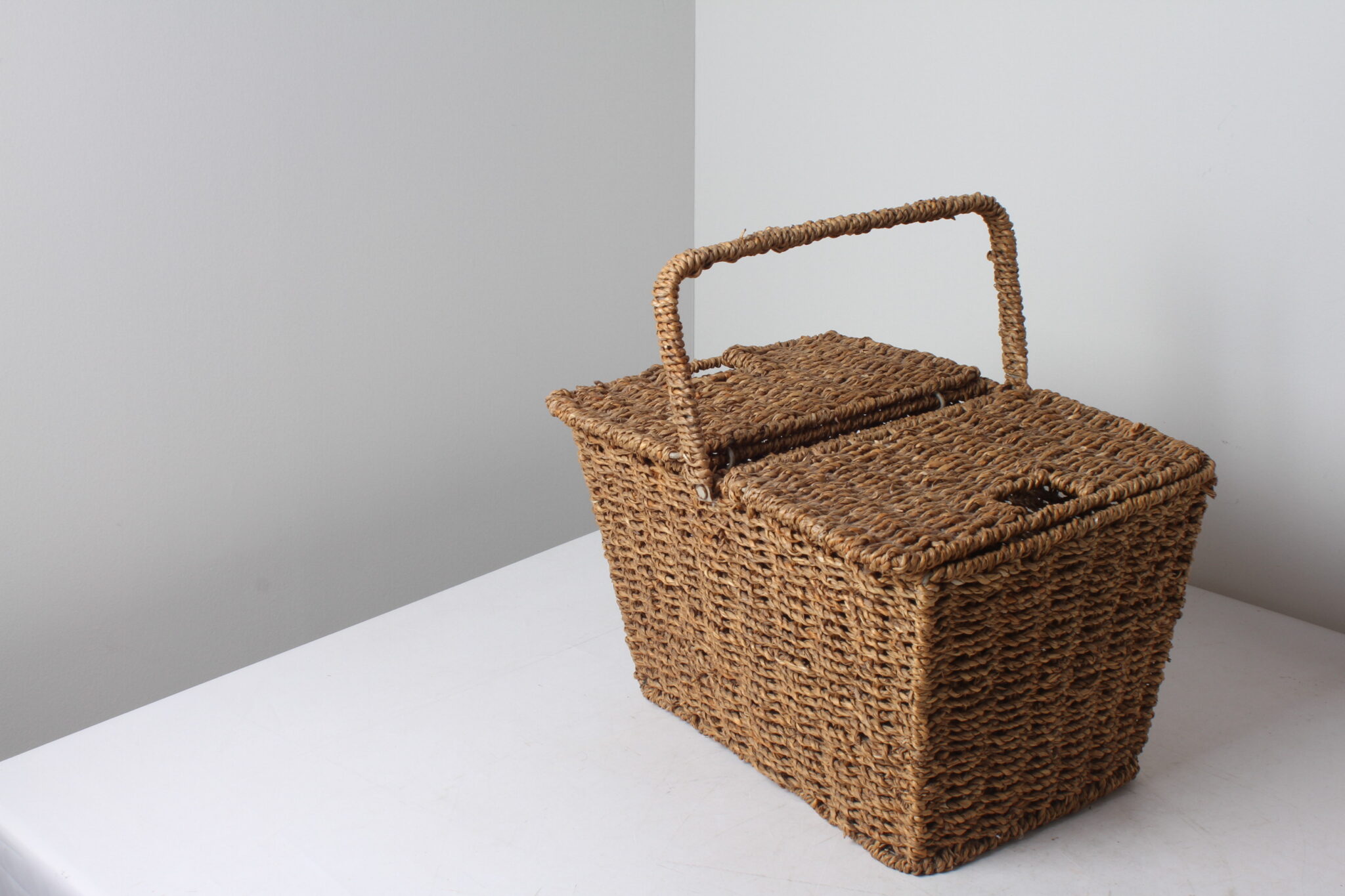 Panier double compartiment en osier