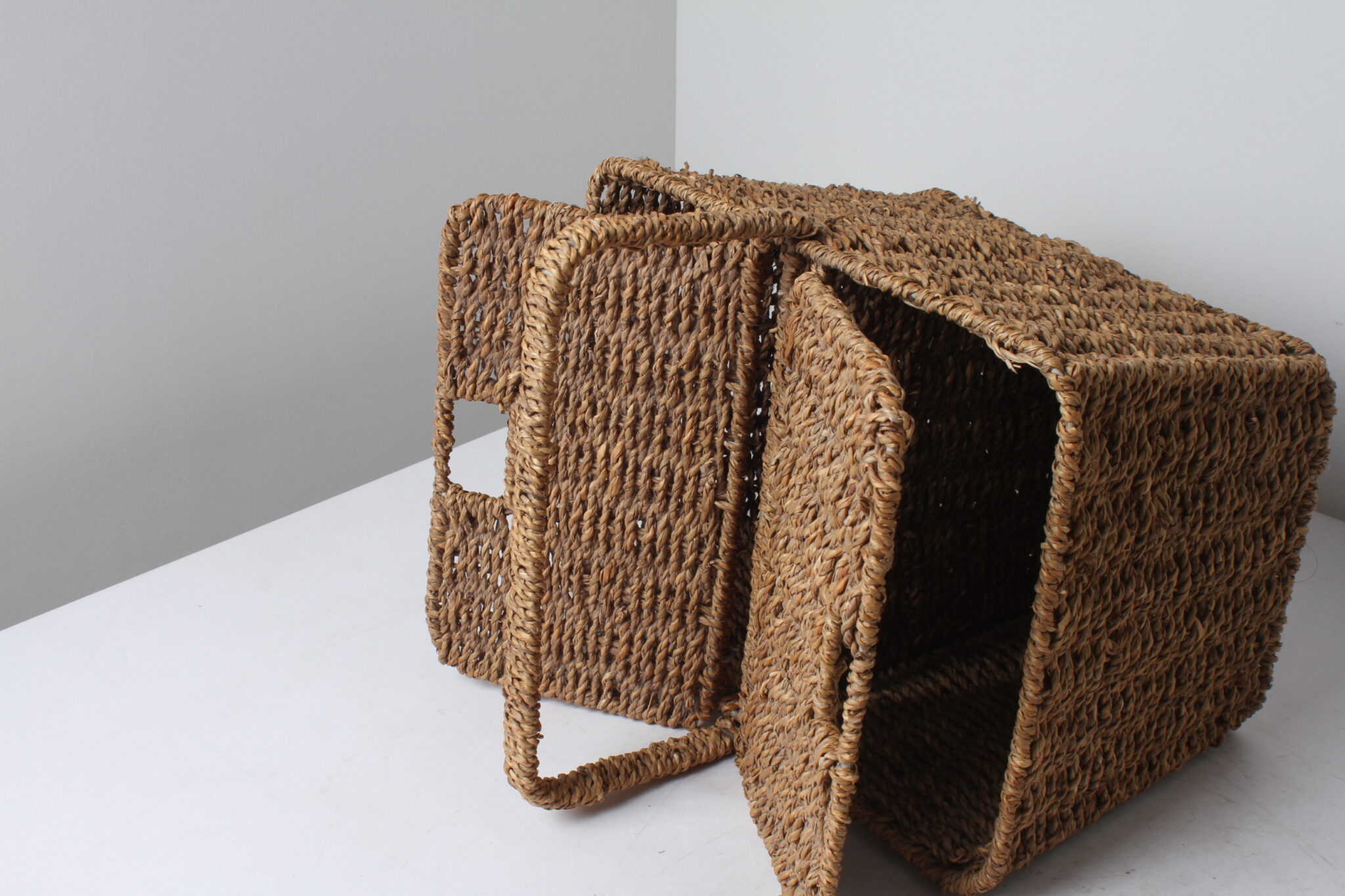 Panier double compartiment en osier – Image 3