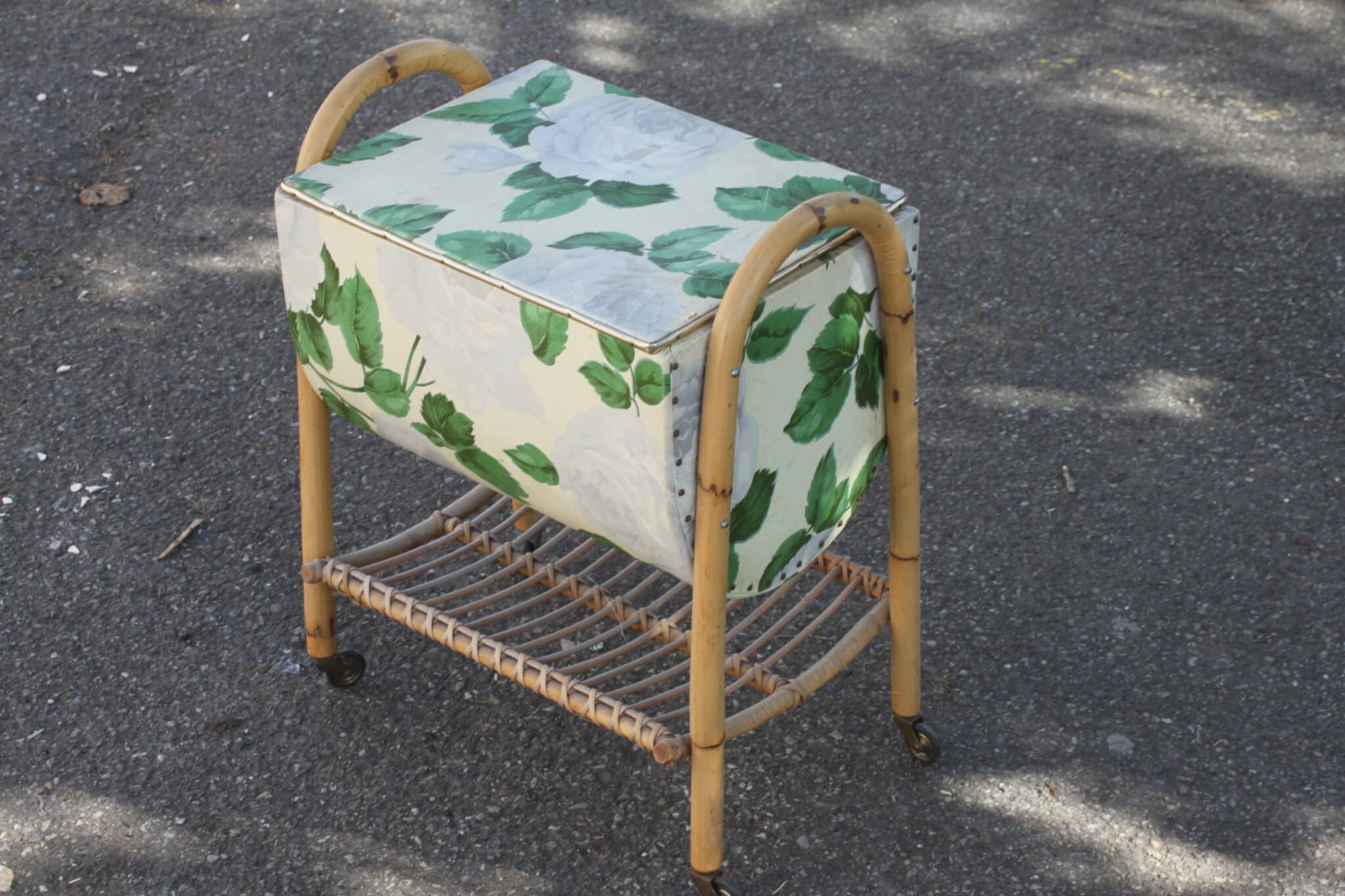 Travailleuse vintage en bambou