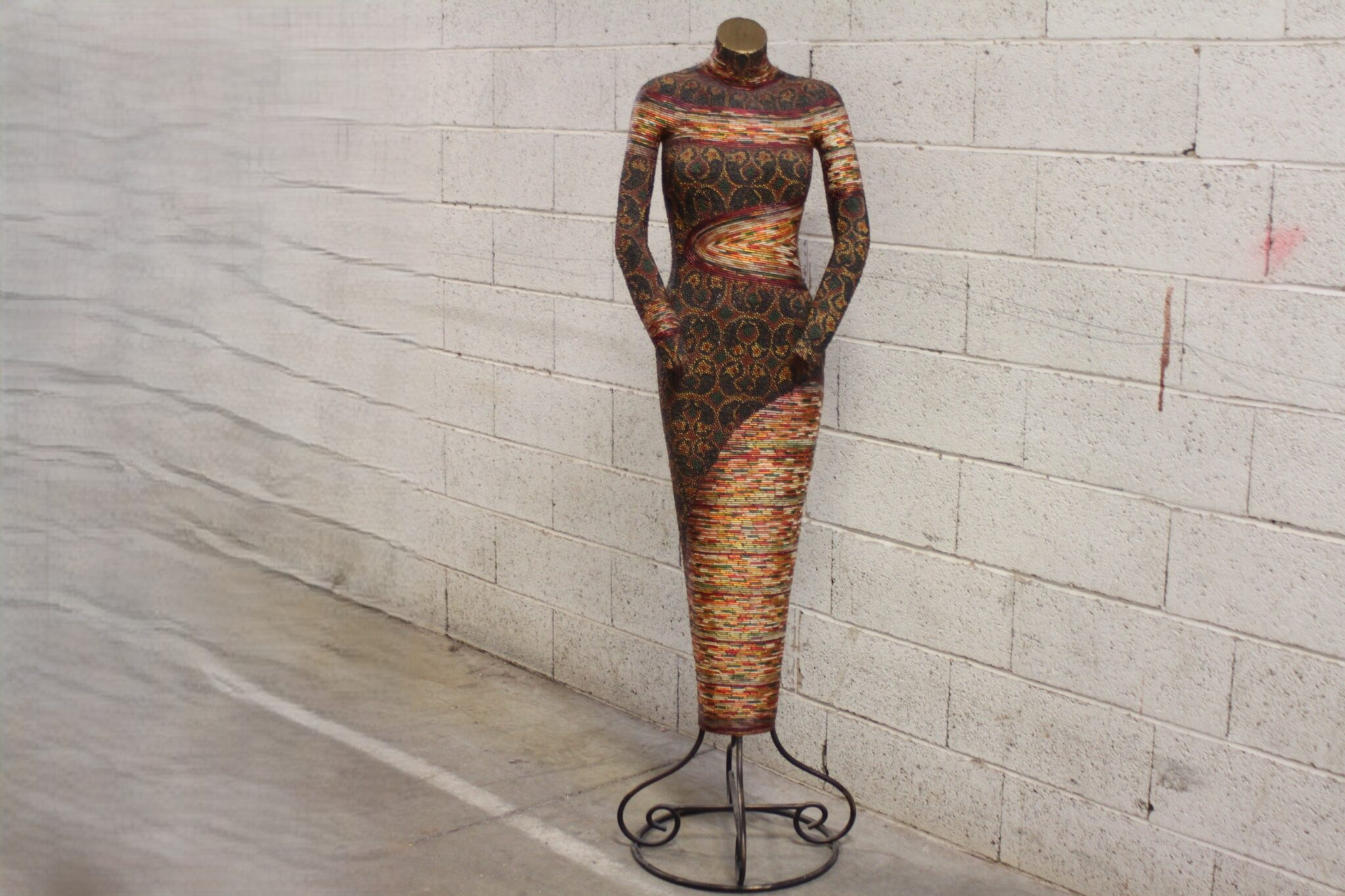 Mannequin en résine effet perles