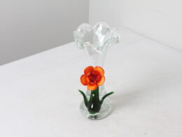 Petit vase vintage décor fleur