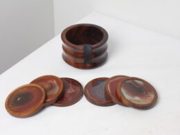 Sous verres en bois et pierre