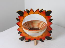 Corbeille pliable sous plat tournesol