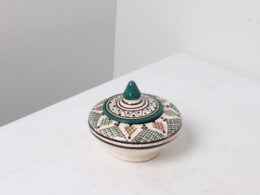Sucrier en céramique émaillée - design Marocain