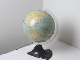 Globe terrestre lumineux, mappemonde vintage
