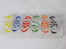 Lot de 6 porte-couteaux bonbon en verre