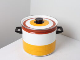 Marmite, fait-tout vintage en émail