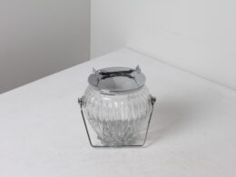 Ancien pot à biscuits en verre
