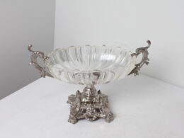 Coupe de table en verre et métal