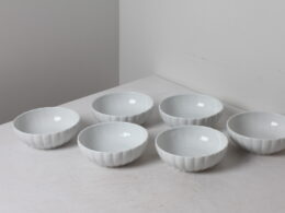 Coupelles à côtes en porcelaine PILLIVUYT