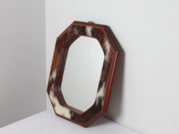 Miroir en bois peau de vache