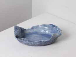 Vide-poche en céramique bleue
