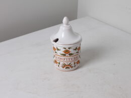 Pot à confiture décor G.F. Moustiers