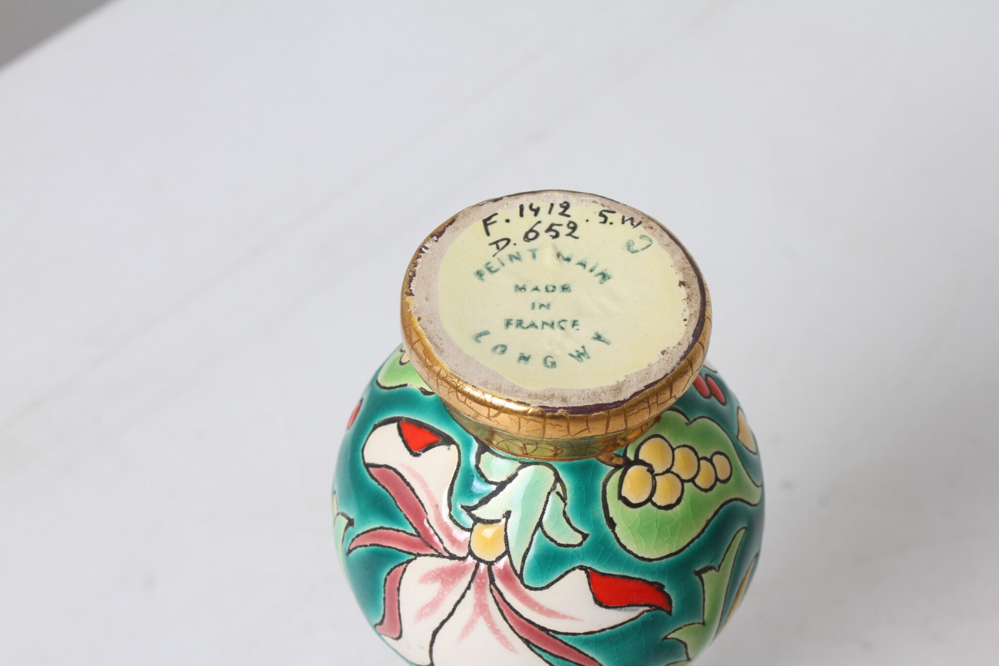 Vase soliflore en émaux de Longwy – Image 4