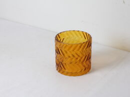 Cache pot en verre orange
