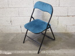 Chaise pliante en tissu velours