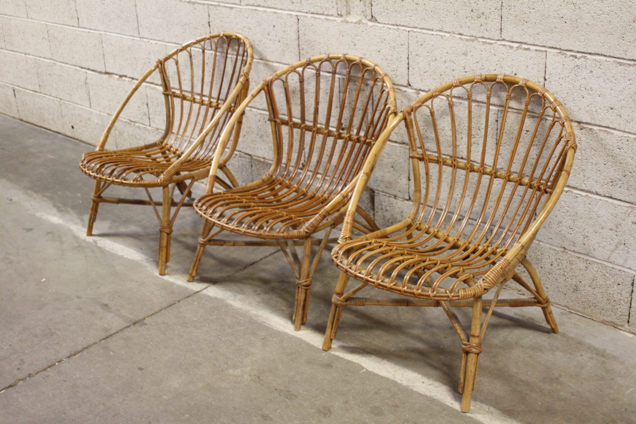 Fauteuils vintage en rotin – Image 5