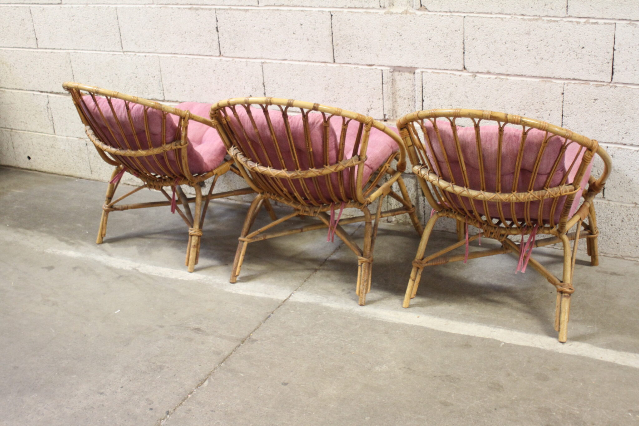 Fauteuils vintage en rotin – Image 4