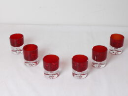 Verre à whisky rouge - Krosno