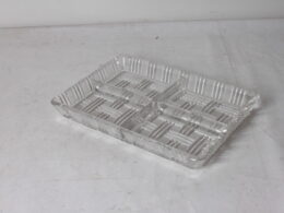 Plat apéritif vintage en verre