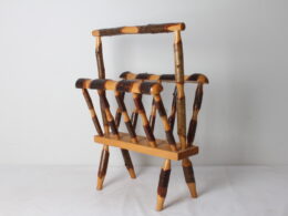 Porte-revues vintage en bois