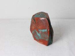 Poterie décorative brutaliste en terre cuite