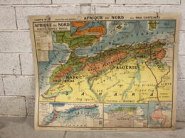 Ancienne carte scolaire murale n°18