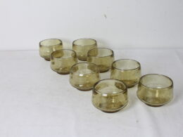 Coupelles en verre bullé