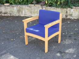 Fauteuil d'appoint bois et tissu