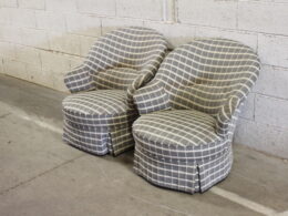Paire de fauteuils crapaud