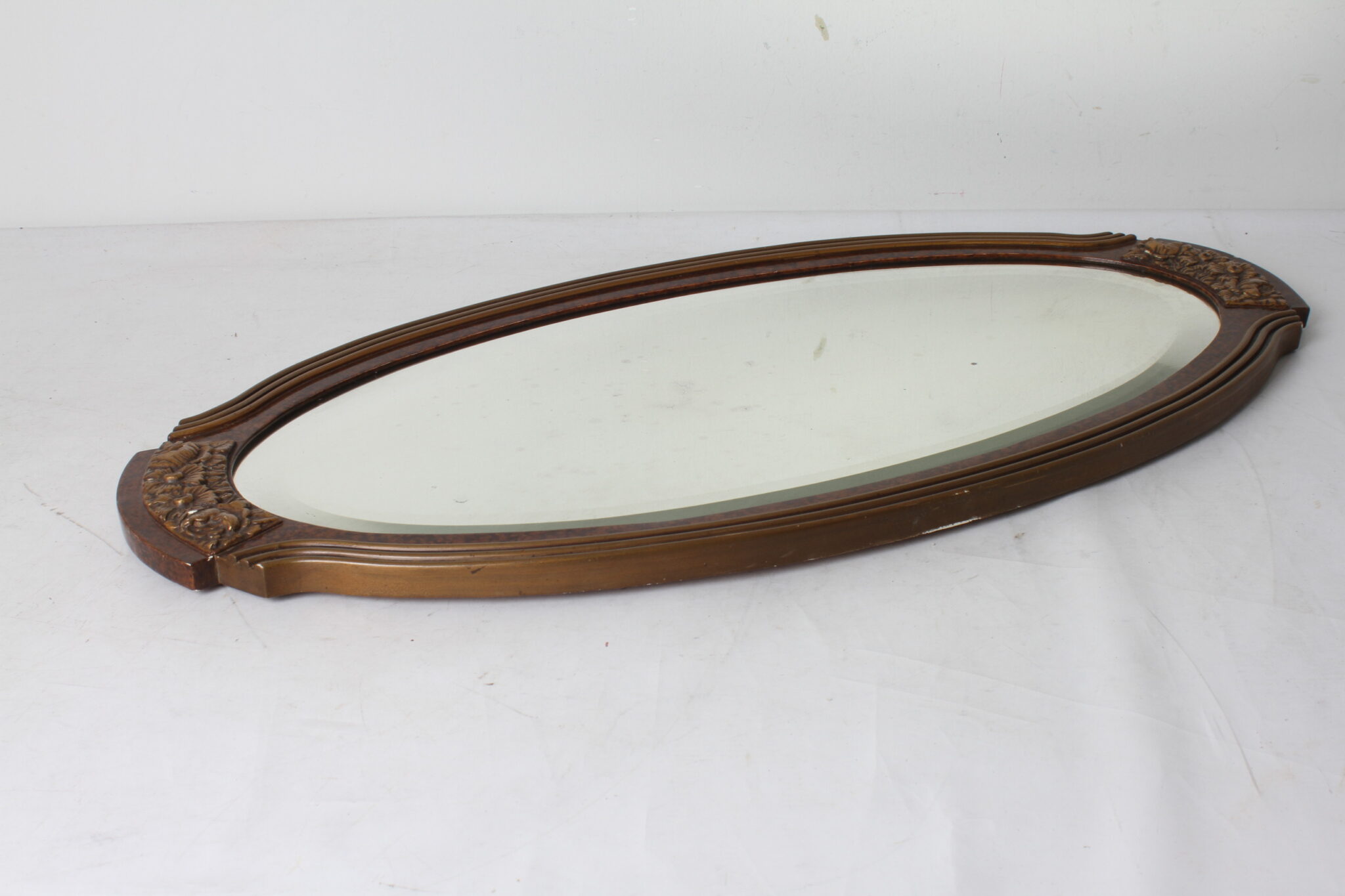 Ancien miroir mural ovale – Image 3